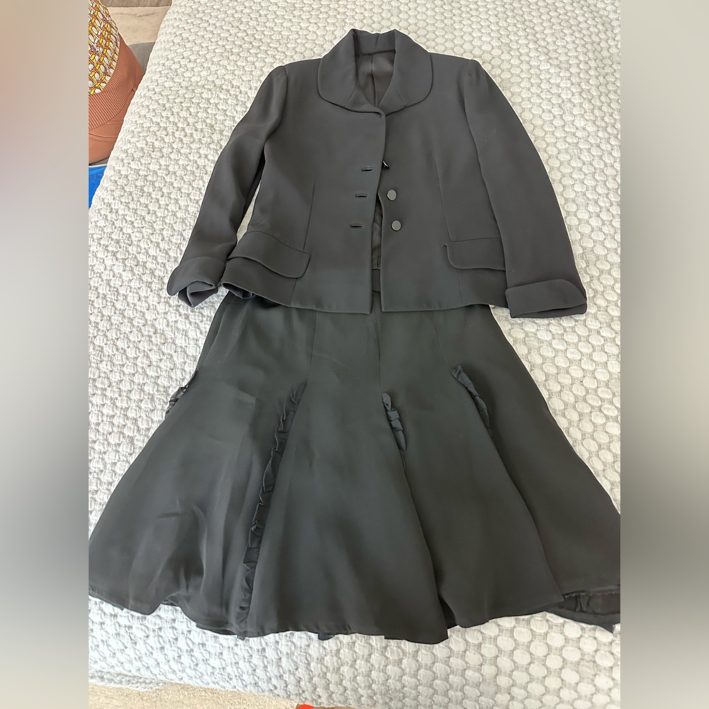 SALE Custom Made - Elegant Black Women's shirt suit